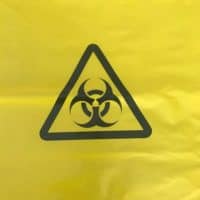 Large Yellow Bio Hazard Bag -Single