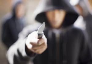 Man threatening with pocket knife